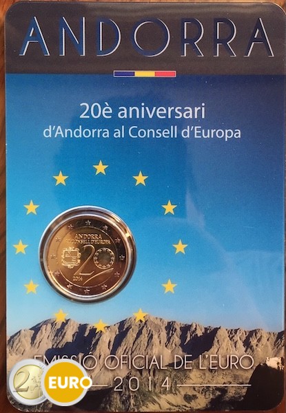 2 euro Andorra 2014 - Council of Europe BU FDC Coincard