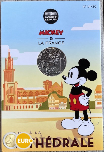 10 euro France 2018 - Mickey Fugue at the Cathedral - in coincard
