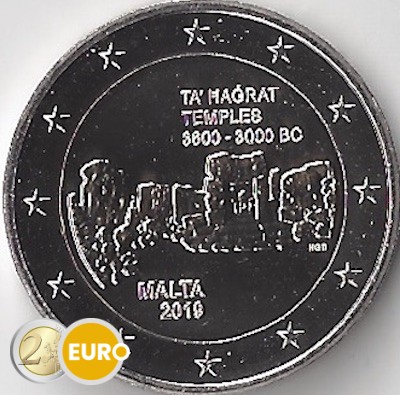 2 euro Malta 2019 - Ta' Hagrat Tempel UNC munstempel F