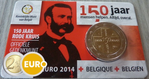 2 euro Belgium 2014 - Red Cross BU FDC Coincard NL