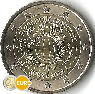 2 euro Frankrijk 2012 - 10 jaar euro UNC