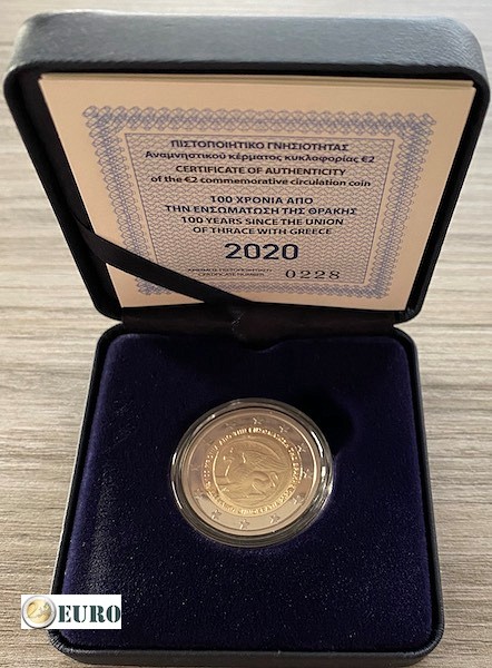 2 euros Grèce 2020 - Unification Thrace BE Proof