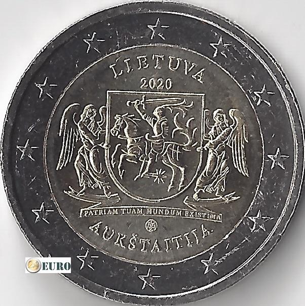 2 euro Litouwen 2020 - Aukstaitija Regio UNC