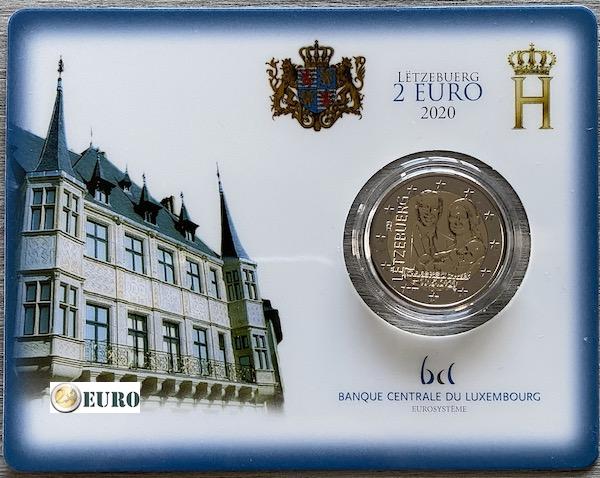 2 euro Luxemburg 2020 - Geboorte Karel van Luxemburg BU FDC Coincard