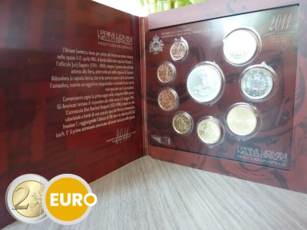 Euro set BU FDC San Marino 2011 + 5 euro eerste mens in de ruimte