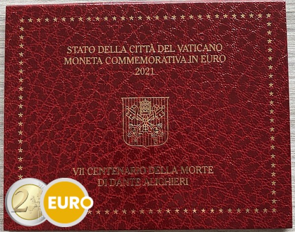 2 euros Vatican 2021 - Dante Alighieri BU FDC