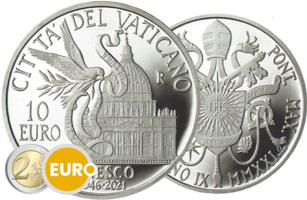 10 euro Vaticaan 2021 - UNESCO BE Proof Zilver