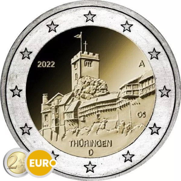 2 euros Allemagne 2022 - D Thuringe UNC