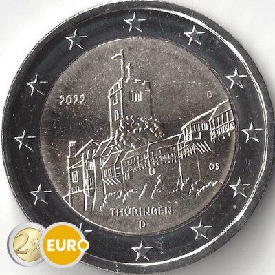 2 euros Allemagne 2022 - D Thuringe UNC