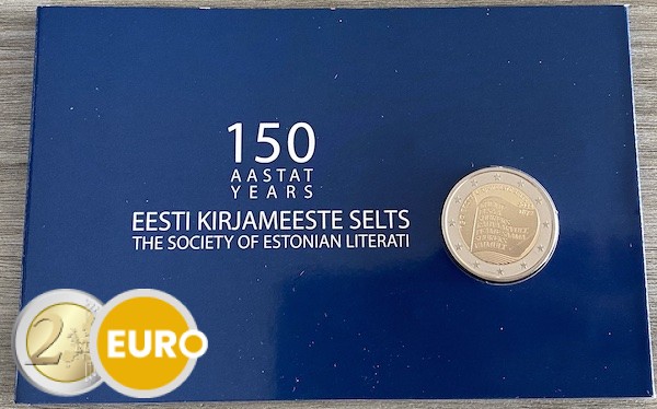 2 euro Estland 2022 - Ests Literatuur Gezelschap BU FDC Coincard