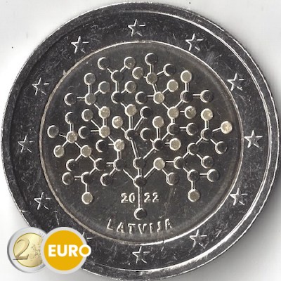 2 euros Lettonie 2022 - Banque de Lettonie UNC