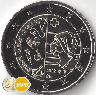 2 euros Belgique 2022 - Professions de la santé UNC