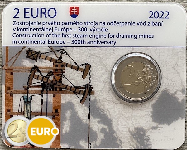 2 euro Slovakia 2022 - Steam Machine BU FDC Coincard