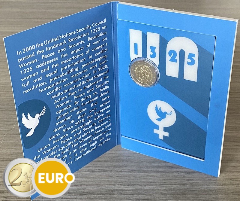 2 euros Malte 2022 - Résolution ONU femmes BU FDC Coincard
