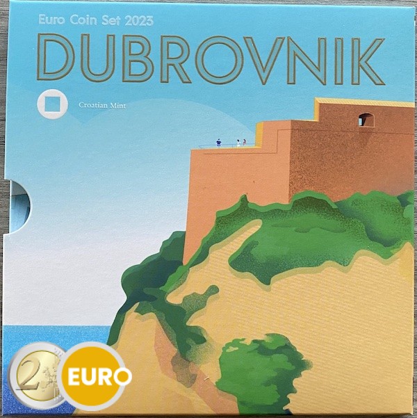 Série euro BU FDC Croatie 2023 Dubrovnik