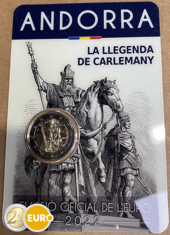 2 euro Andorra 2022 - The legend of Charlemagne BU FDC Coincard