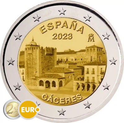 2 euro Spanje 2023 - Oude stad van Cáceres UNC