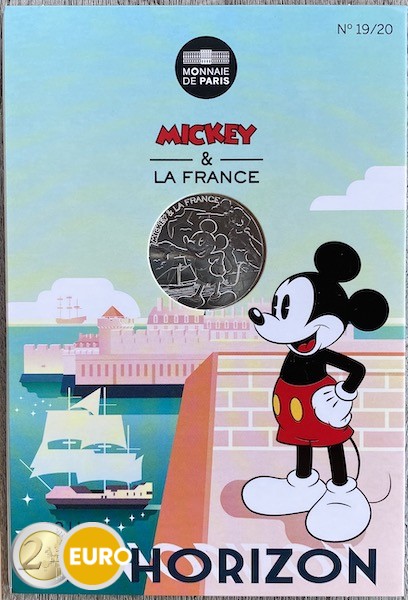 10 euro France 2018 - Mickey Sailing on the horizon - in coincard
