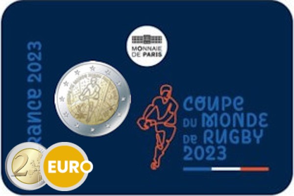 2 euro France 2023 - World Cup Rugby BU FDC Coincard