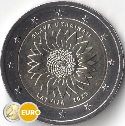 2 euro Latvia 2023 - Ukrainian sunflower UNC