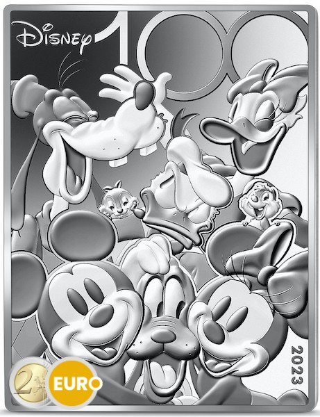 10 euro France 2023 - 100 Years Disney - Mickey Mouse and friends BE Proof Silver