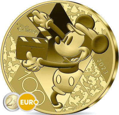 50 euro France 2023 - 100 Years Disney - Mickey Mouse BE Proof Gold