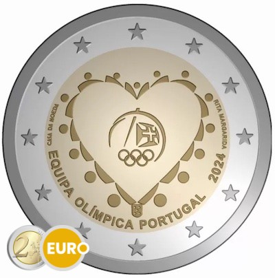 2 euros Portugal 2024 - Jeux Olympiques UNC