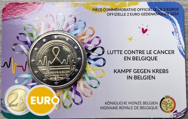 2 euro Belgium 2024 - Fight against cancer BU FDC Coincard FR