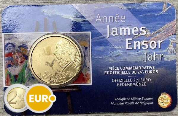2,50 euros Belgique 2024 - Année James Ensor BU FDC Coincard FR + NFT JNF