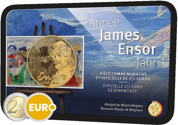 2,50 euro Belgium 2024 - James Ensor Year BU FDC Coincard FR + NFT