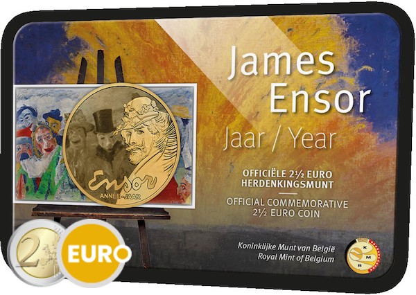 2,50 euro Belgium 2024 - James Ensor Year BU FDC Coincard NL + NFT