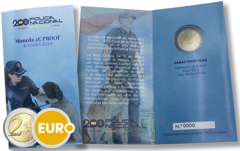 2 euro Spain 2024 - National Police Corps BE Proof