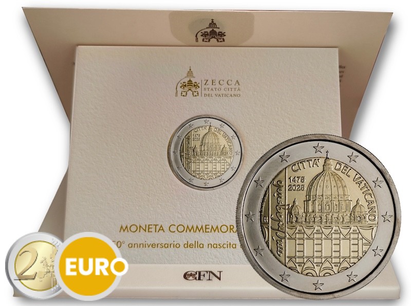 2 euro Vaticaan 2025 - Michelangelo BU FDC