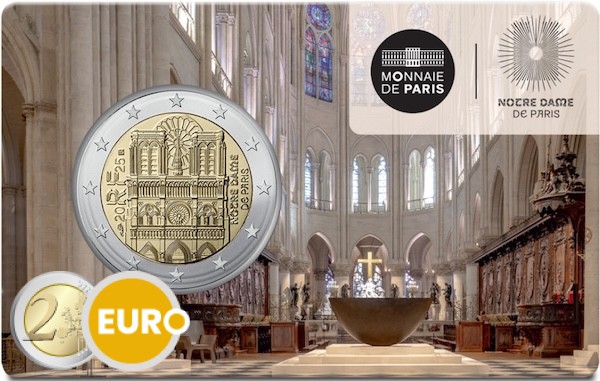 2 euros France 2025 - Notre Dame de Paris BU FDC Coincard