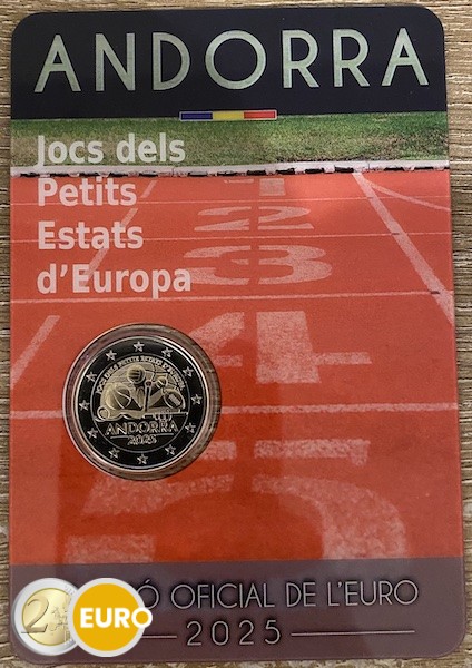 2 euro Andorra 2025 - Games of the Small States of Europe BU FDC Coincard