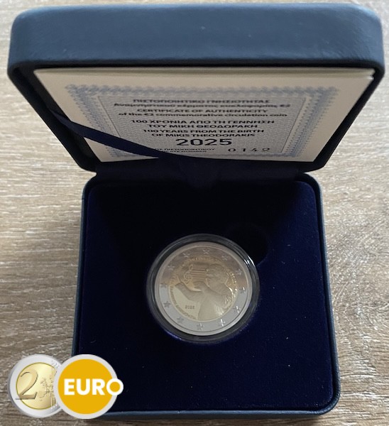 2 euros Grèce 2025 - Mikis Theodorakis BE Proof
