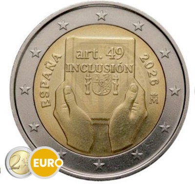 2 euros Espagne 2026 - Inclusion UNC