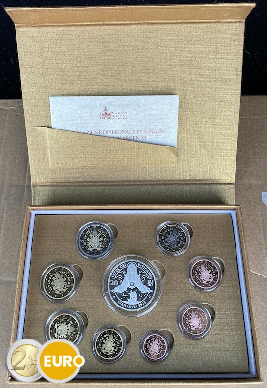 Euro set BE Proof Vaticaan 2025 + 20 euro zilver