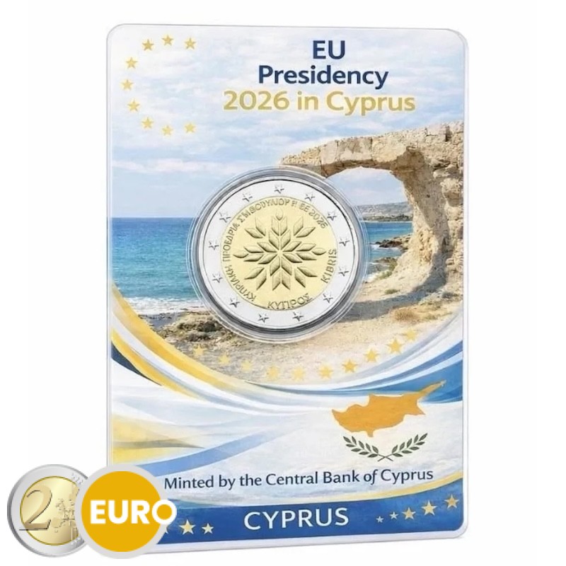 2 euro Cyprus 2026 - EU Presidency BU FDC Coincard