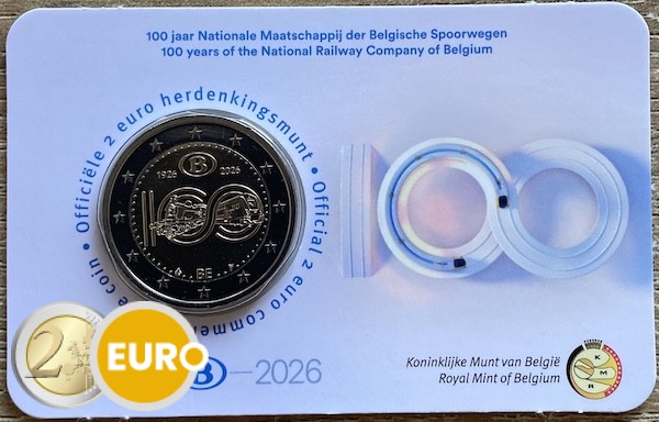 2 euro België 2026 - NMBS BU FDC Coincard NL
