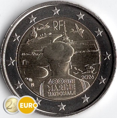2 euro Frankrijk 2026 - Franse marine UNC