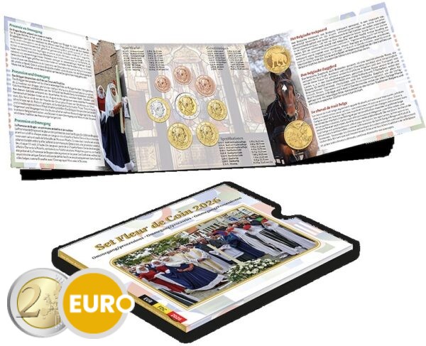 Euro set BU FDC Belgium 2026 Ommegang - Processions
