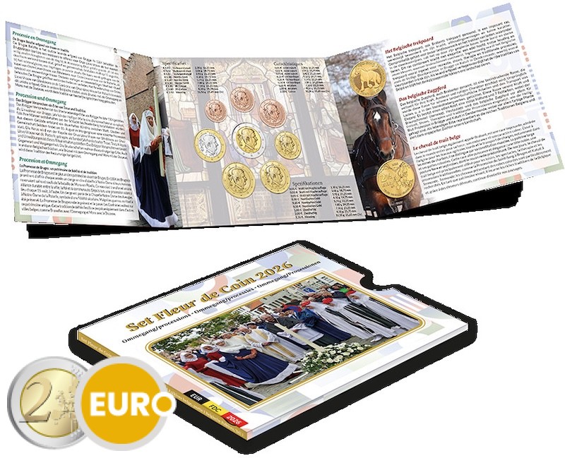 Euro set BU FDC België 2026 Ommegang - Processies
