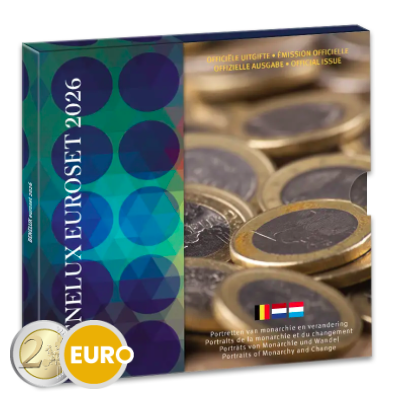Euro set BU FDC Benelux 2026 - Vorstenportretten en veranderingen